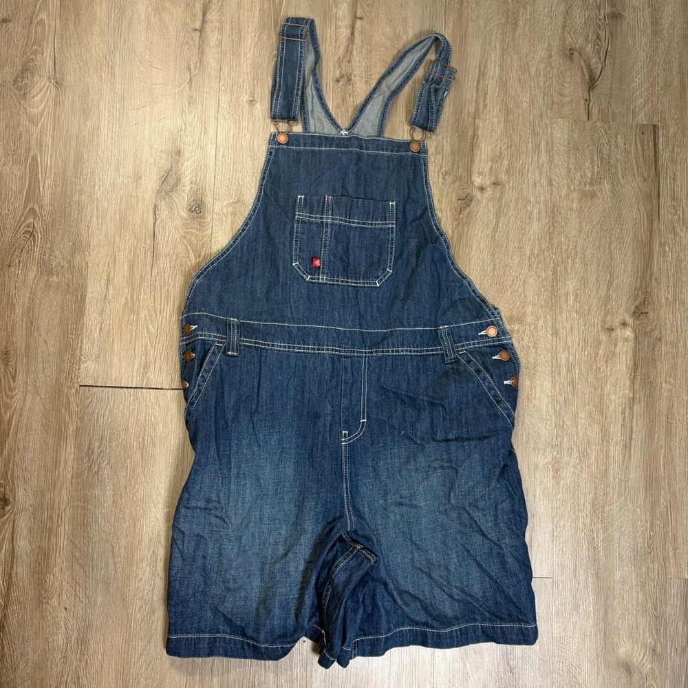 Dickies Denim Shortalls Womens XL Blue Cotton Jean Y2K Carpenter Utility